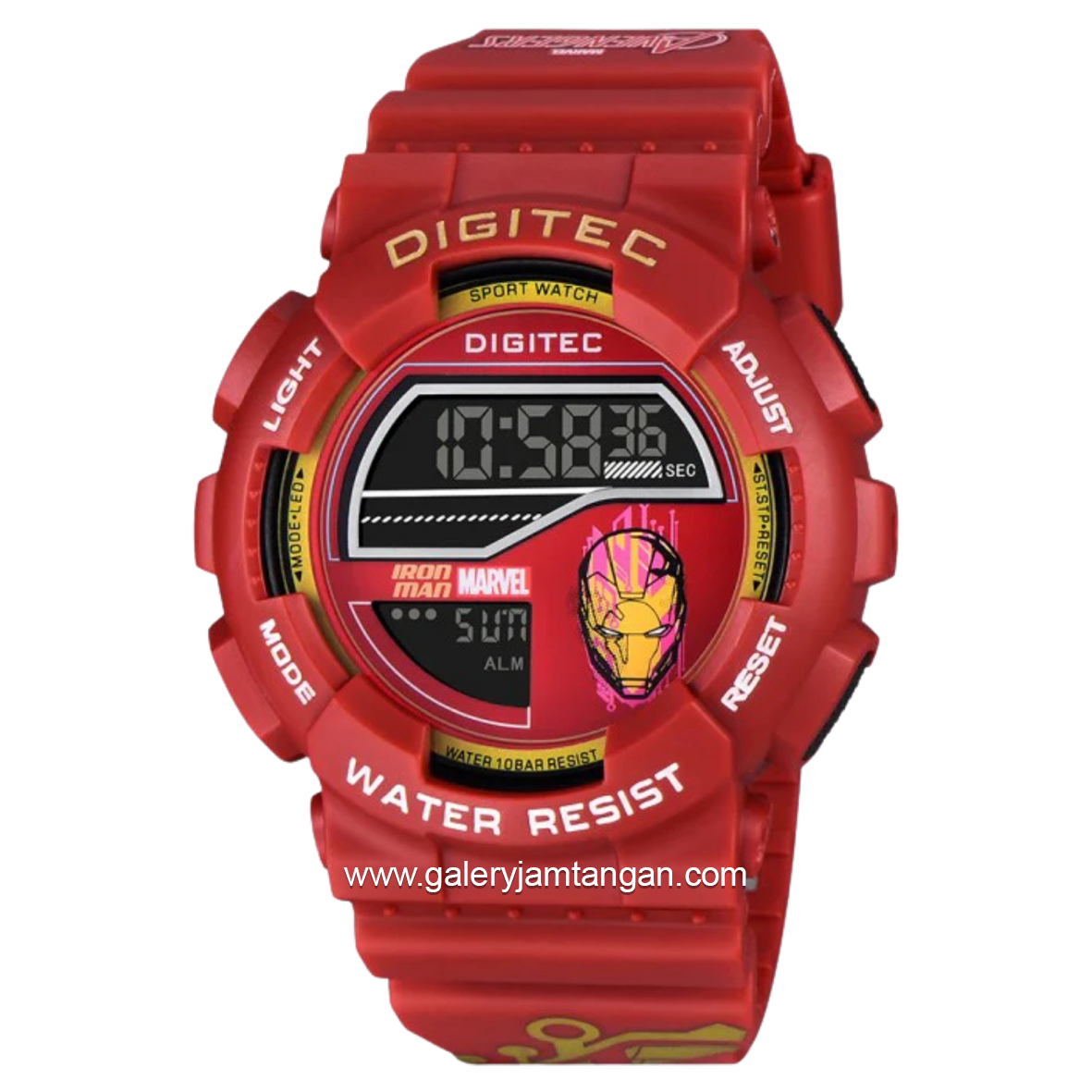 DIGITEC DG-5210T-MV Digital Full Red Rubber Strap