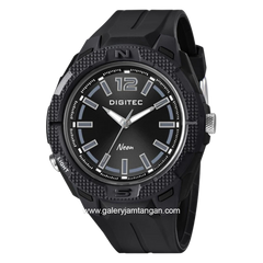 DIGITEC DN-5184T Full Black Analog Rubber Strap