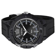 DIGITEC DN-5184T Full Black Analog Rubber Strap