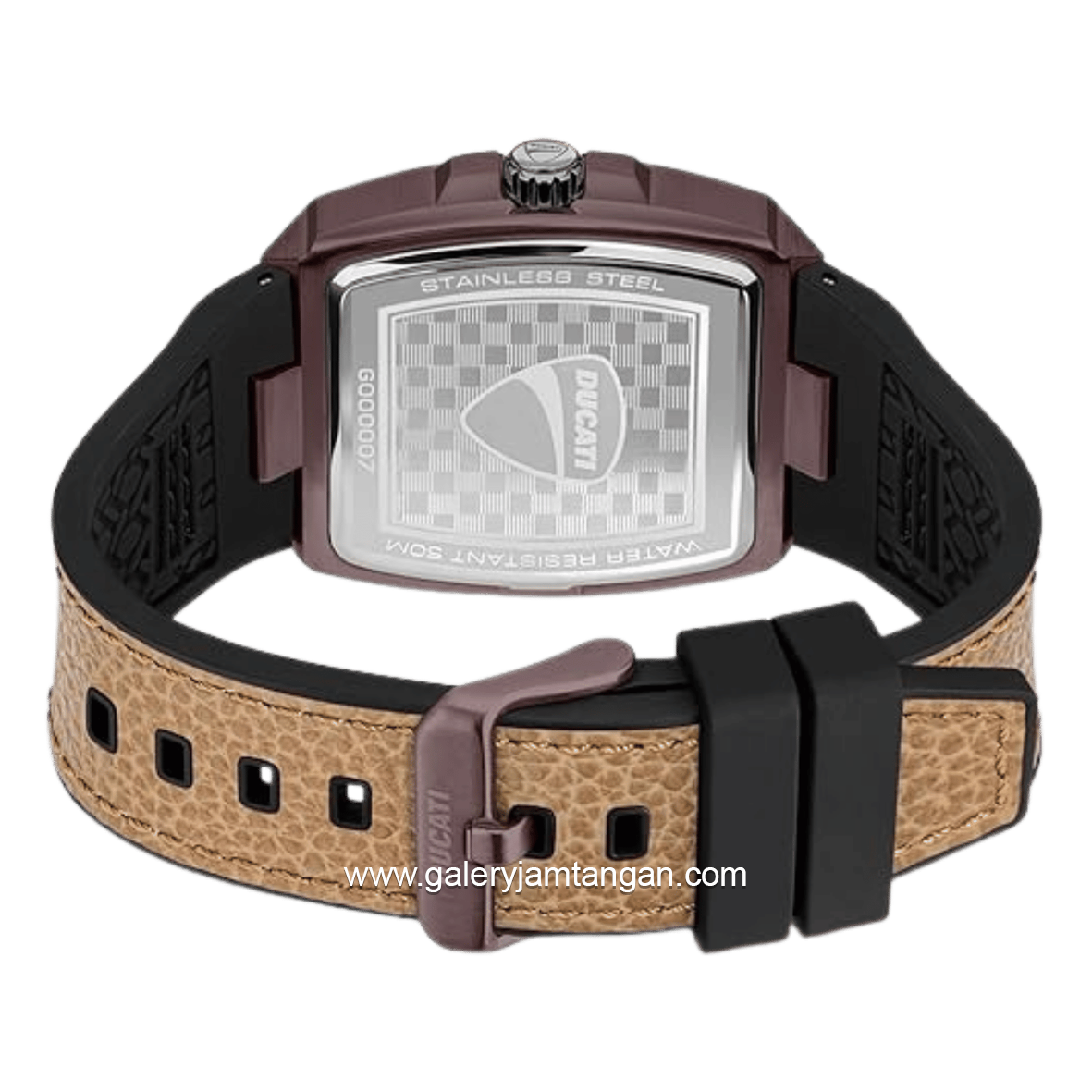 DUCATI DTWGB0000702 DT002 Brown Nylon Combi Silicone Strap
