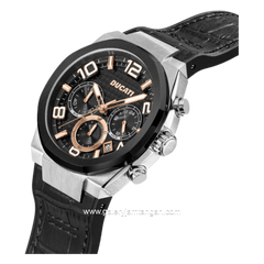 DUCATI DTWGC0001102 DT006 Chronograph Black Leather Silicone Strap