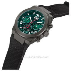 DUCATI DTWGC0002001 DT014 Chronograph Black Dark Grey Silicone Combi Nylon Strap