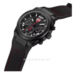DUCATI DTWGC0002003 DT014 Chronograph Black Silicone Combi Nylon Strap