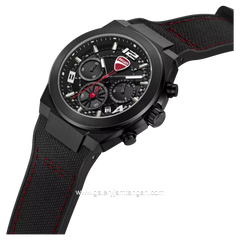 DUCATI DTWGC0002003 DT014 Chronograph Black Silicone Combi Nylon Strap
