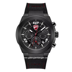 DUCATI DTWGC0002003 DT014 Chronograph Black Silicone Combi Nylon Strap