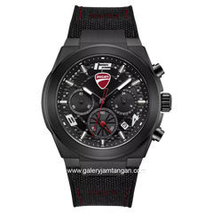 DUCATI DTWGC0002003 DT014 Chronograph Black Silicone Combi Nylon Strap