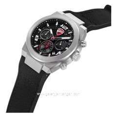 DUCATI DTWGC0002004 DT014 Chronograph Black Silicone Combi Nylon Strap