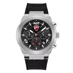 DUCATI DTWGC0002004 DT014 Chronograph Black Silicone Combi Nylon Strap