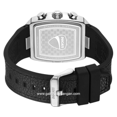 DUCATI DTWGC0003401 CARDIO Chronograph Black Silver Silicone Combi Leather Strap
