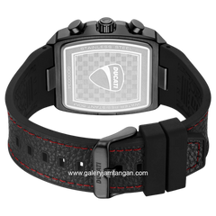 DUCATI DTWGC0003403 CARDIO Chronograph Black Silicone Combi Leather Strap
