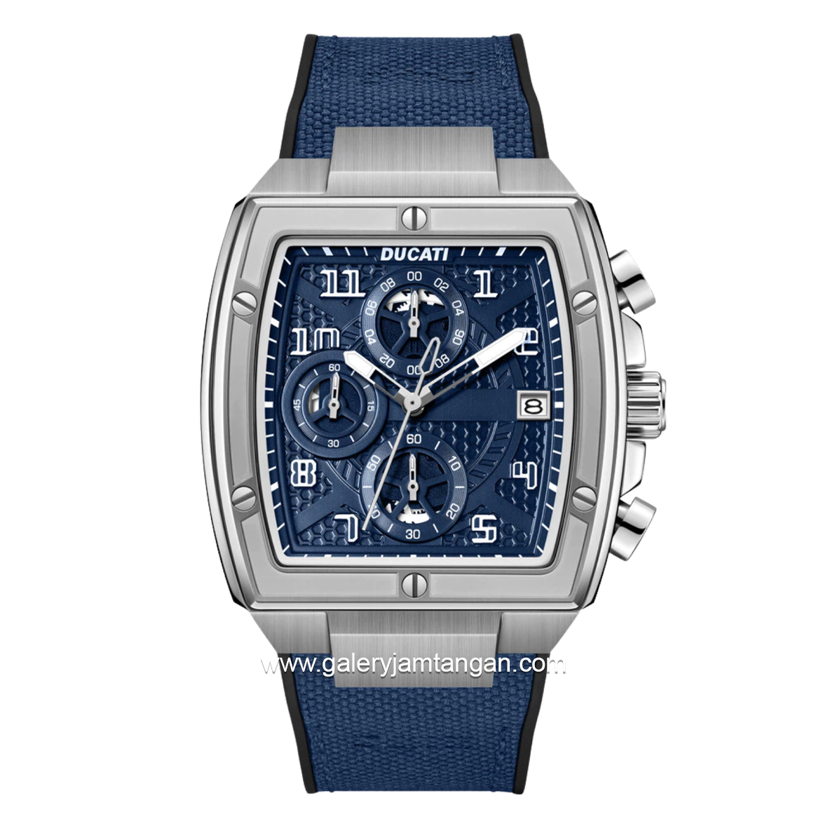 DUCATI TRAVERSE DTWGC0003404 Blue Silver Nylon Combi Silicone Strap