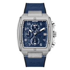 DUCATI TRAVERSE DTWGC0003404 Blue Silver Nylon Combi Silicone Strap