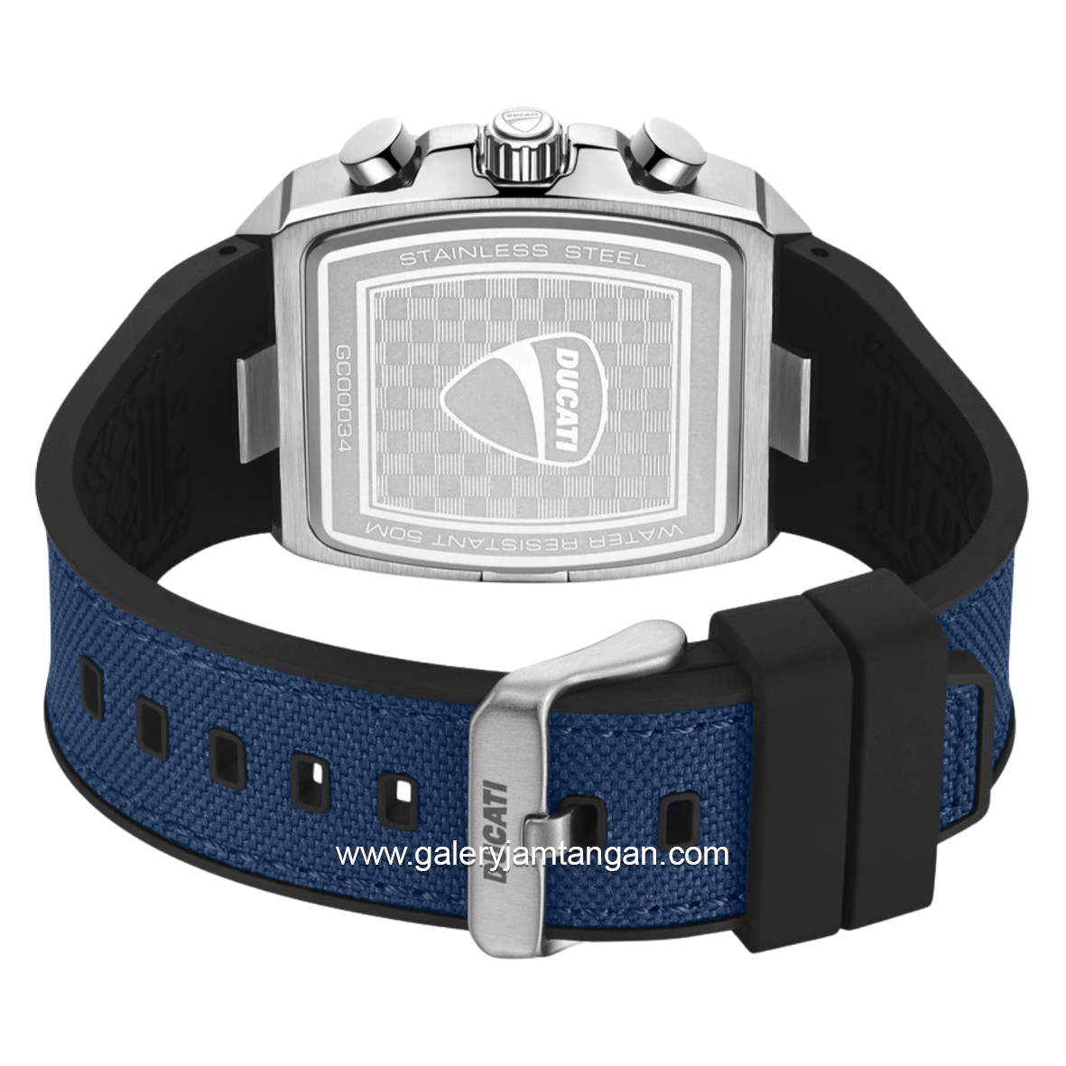 DUCATI TRAVERSE DTWGC0003404 Blue Silver Nylon Combi Silicone Strap