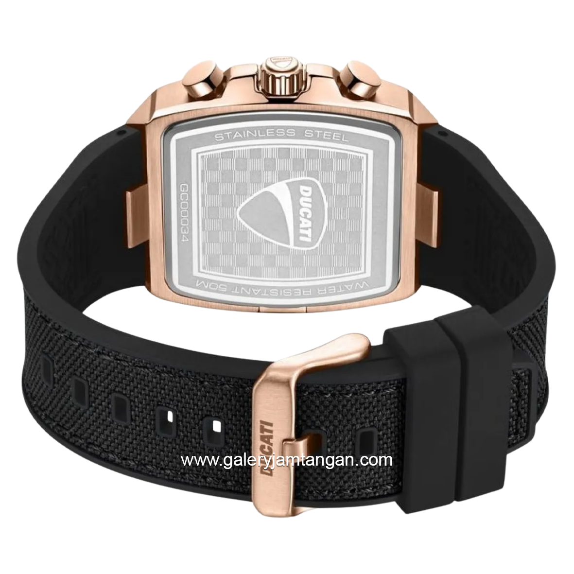 DUCATI TRAVERSE DTWGC0003405 Black Rosegold Nylon Combi Silicone Strap