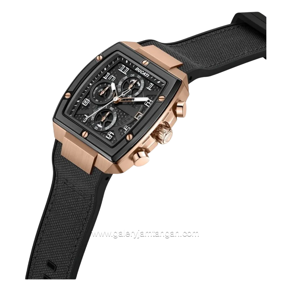 DUCATI TRAVERSE DTWGC0003405 Black Rosegold Nylon Combi Silicone Strap