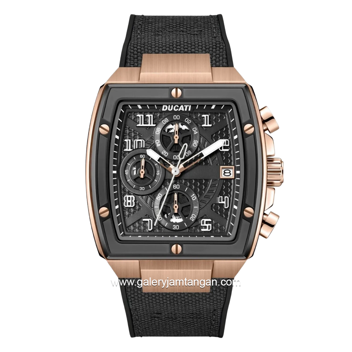 DUCATI TRAVERSE DTWGC0003405 Black Rosegold Nylon Combi Silicone Strap