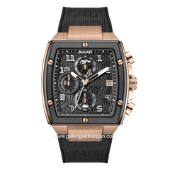 DUCATI TRAVERSE DTWGC0003405 Black Rosegold Nylon Combi Silicone Strap