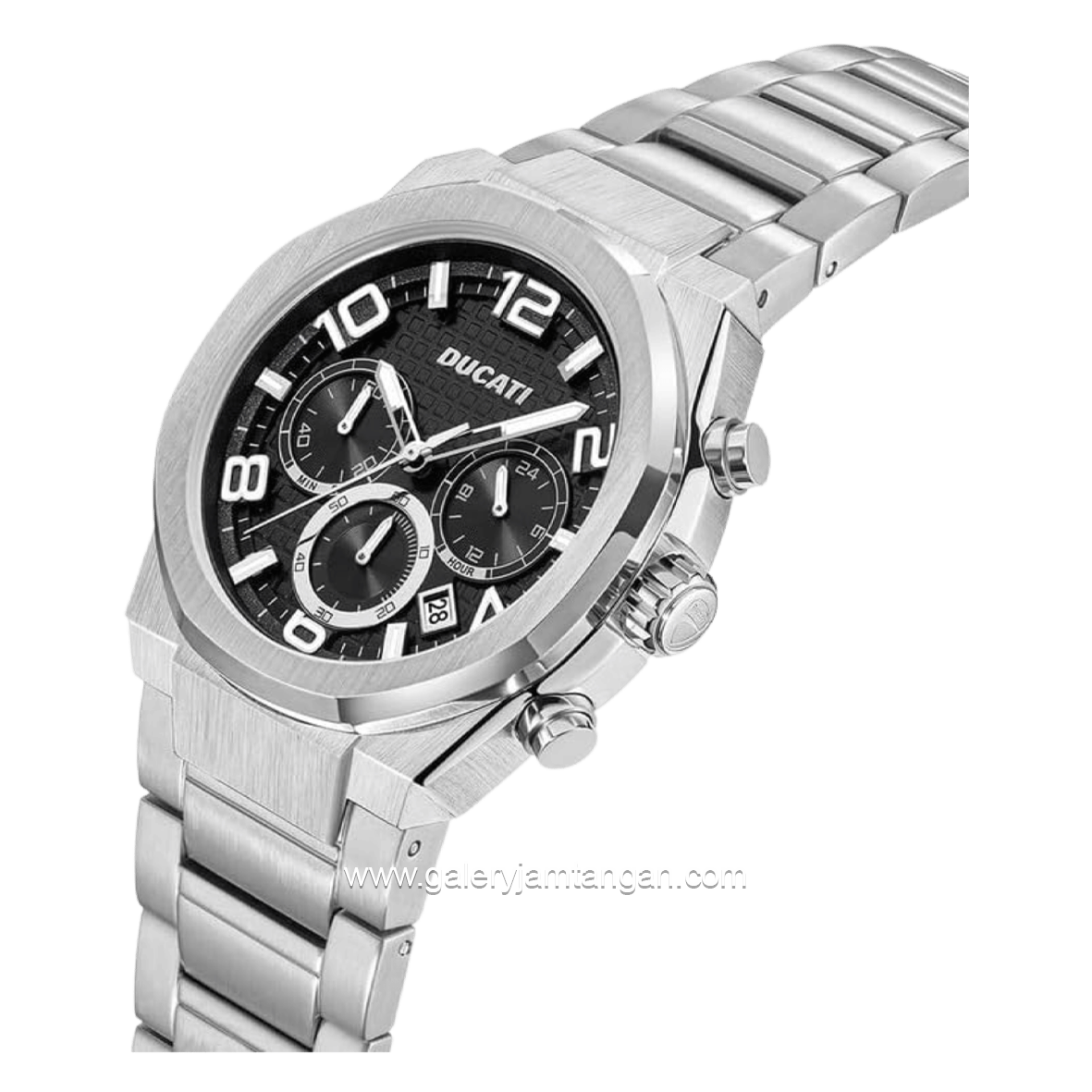 DUCATI DTWGI0001106 DT006 Chronograph Silver Dial Black Stainless Steel Strap
