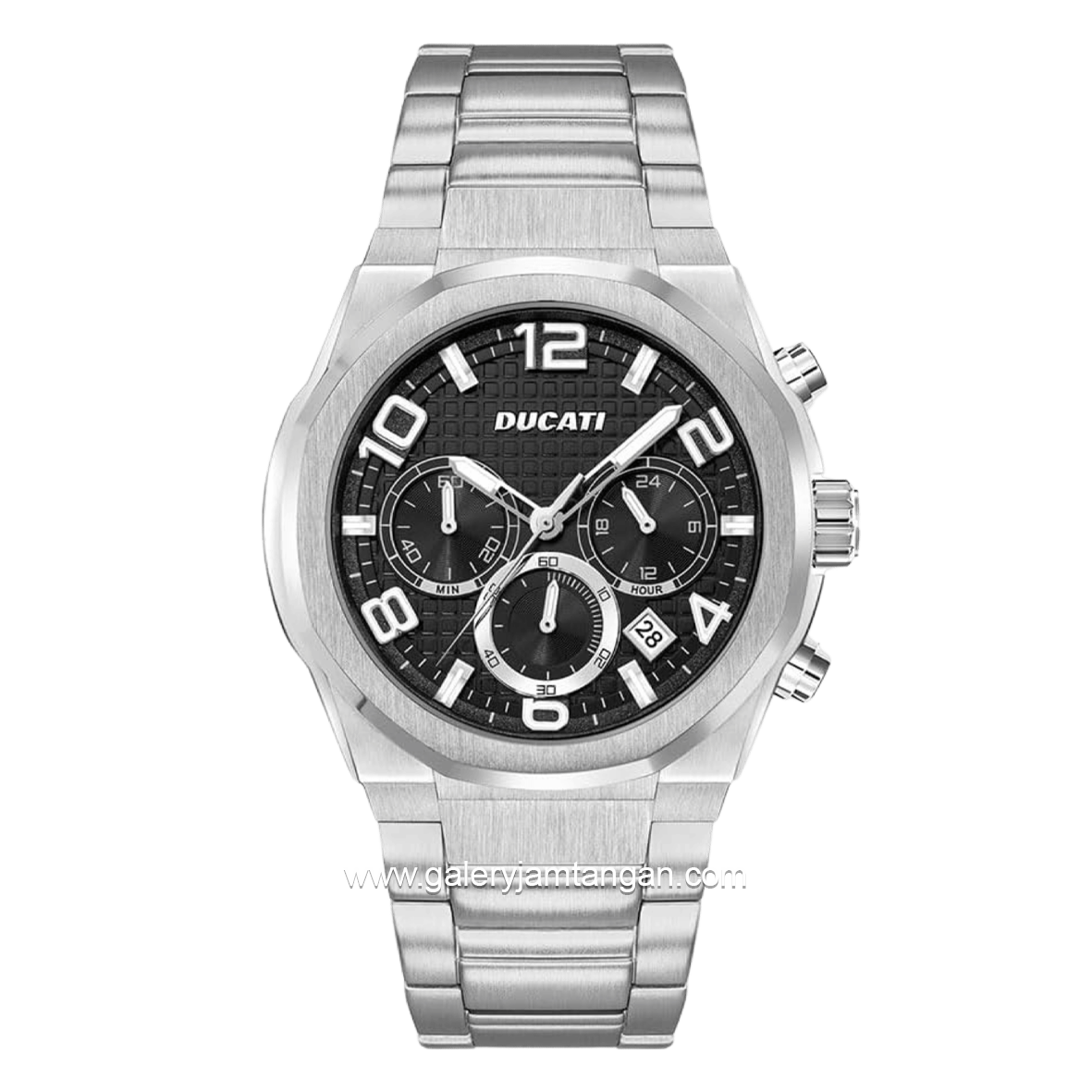DUCATI DTWGI0001106 DT006 Chronograph Silver Dial Black Stainless Steel Strap