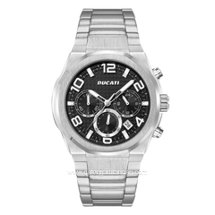 DUCATI DTWGI0001106 DT006 Chronograph Silver Dial Black Stainless Steel Strap