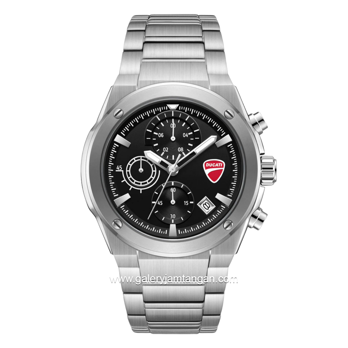 DUCATI STELVIO DTWGI0003104 Silver Dial Black Stainless Steel Strap