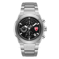 DUCATI STELVIO DTWGI0003104 Silver Dial Black Stainless Steel Strap