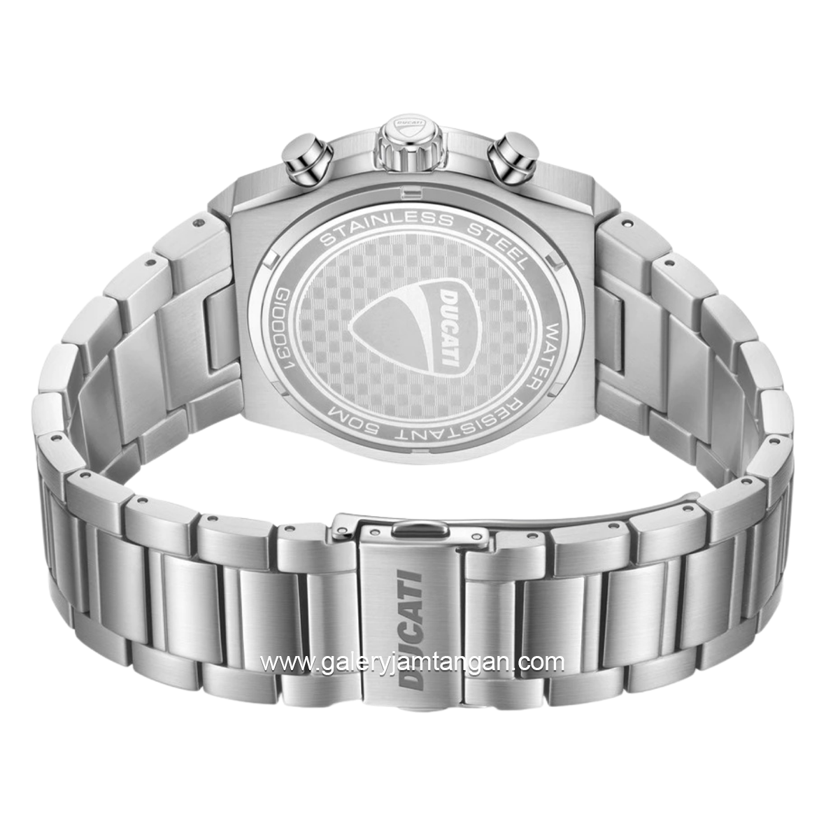 DUCATI STELVIO DTWGI0003104 Silver Dial Black Stainless Steel Strap