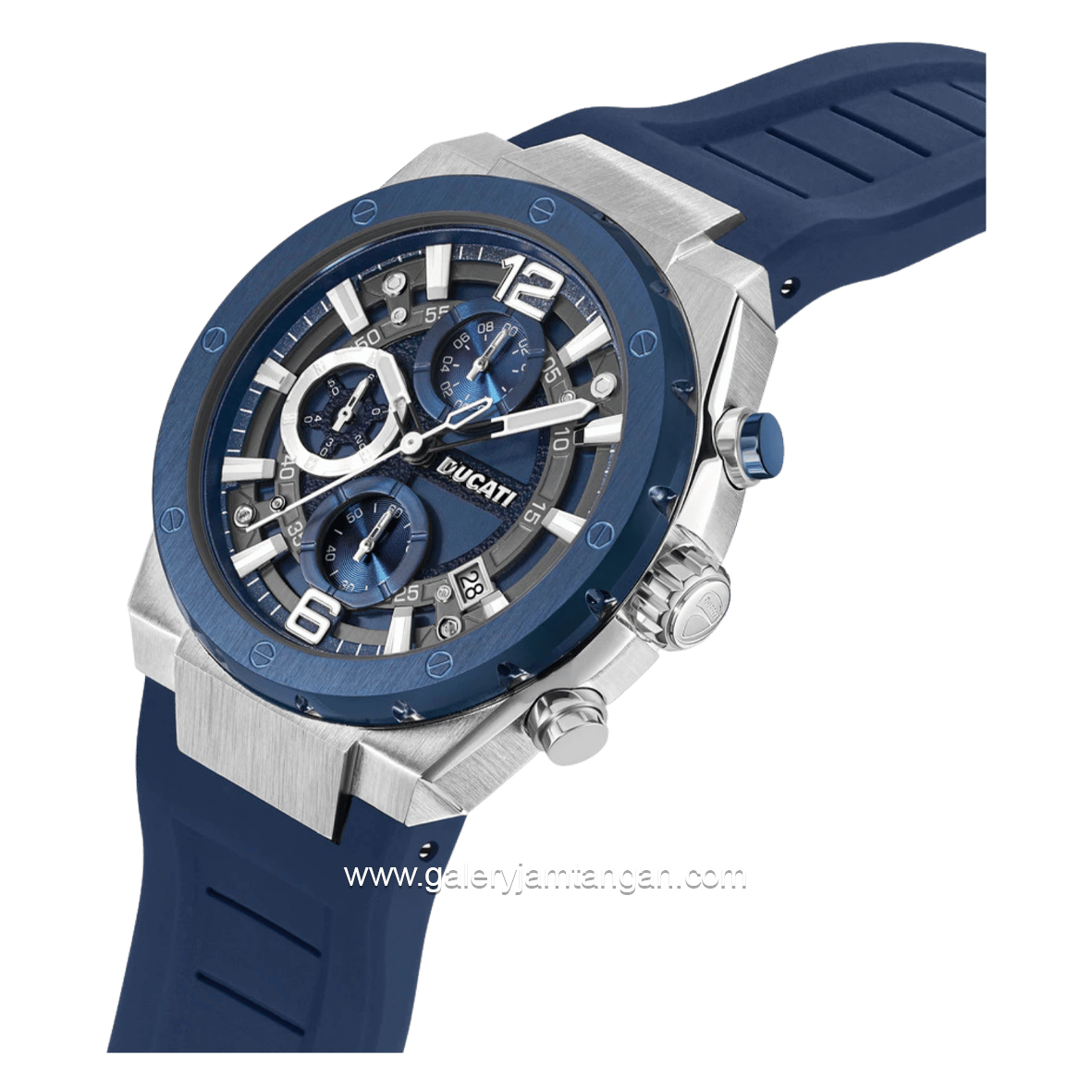 DUCATI DTWGO0000802 DT003 Chronograph Blue Silicone Strap