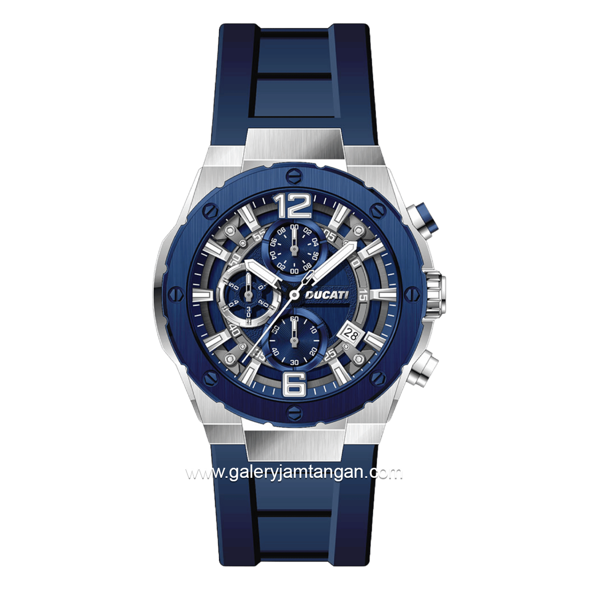 DUCATI DTWGO0000802 DT003 Chronograph Blue Silicone Strap