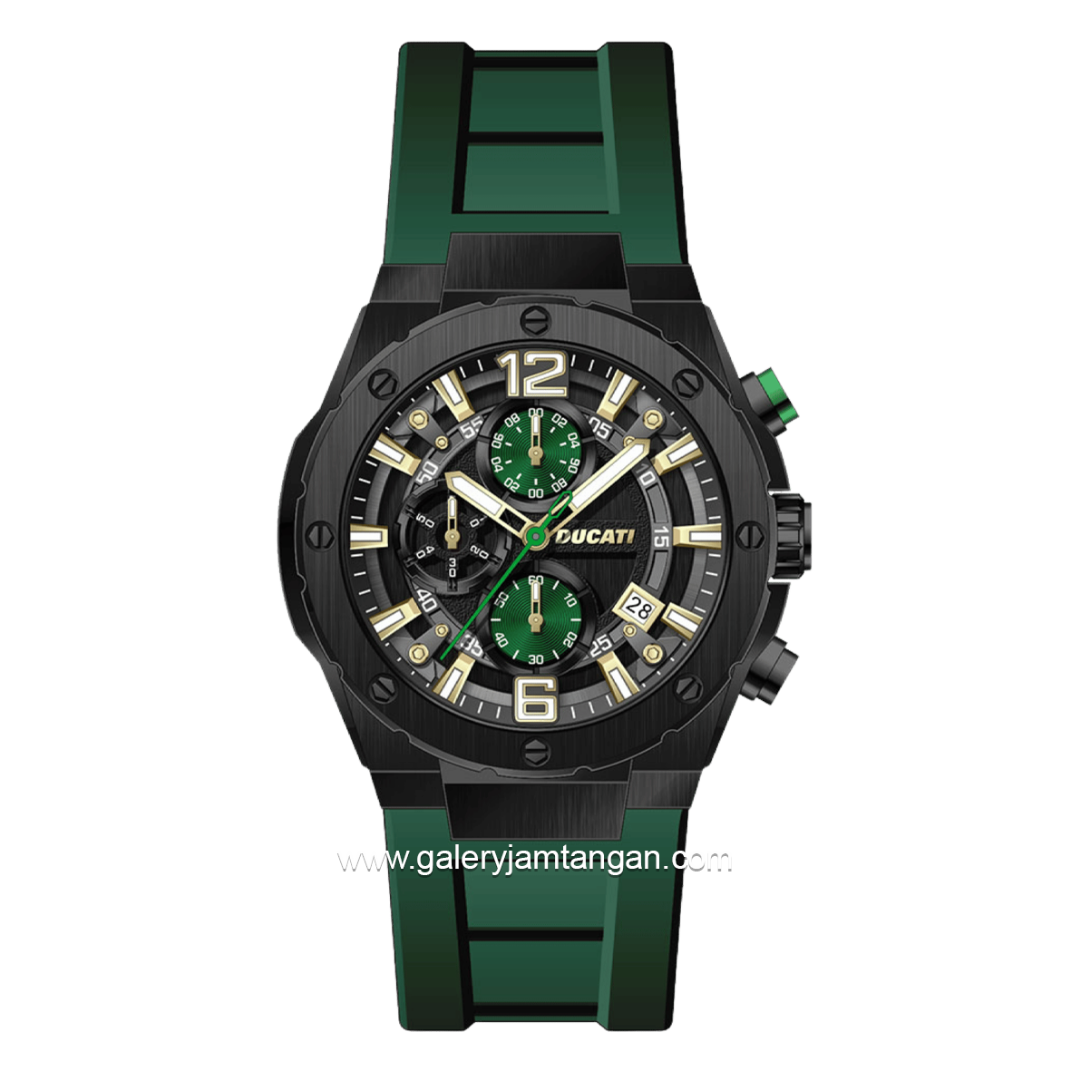 DUCATI DTWGO0000803 DT003 Chronograph Green Silicone Strap