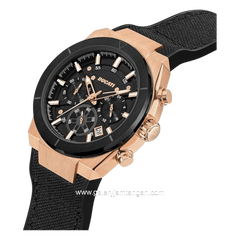 DUCATI DTWGO0000901 DT004 Chronograph Black Rosegold Nylon Combi Silicone Strap
