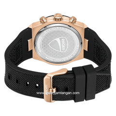 DUCATI DTWGO0000901 DT004 Chronograph Black Rosegold Nylon Combi Silicone Strap