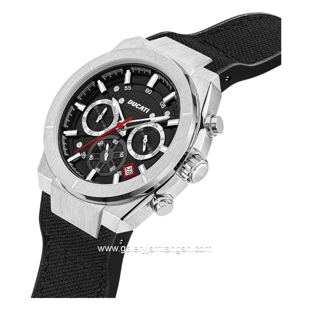 DUCATI DTWGO0000902 DT004 Chronograph Black Nylon Combi Silicone Strap