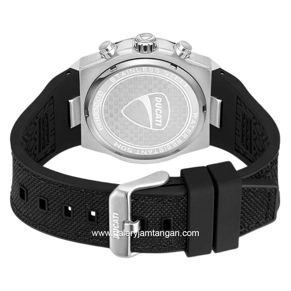 DUCATI DTWGO0000902 DT004 Chronograph Black Nylon Combi Silicone Strap