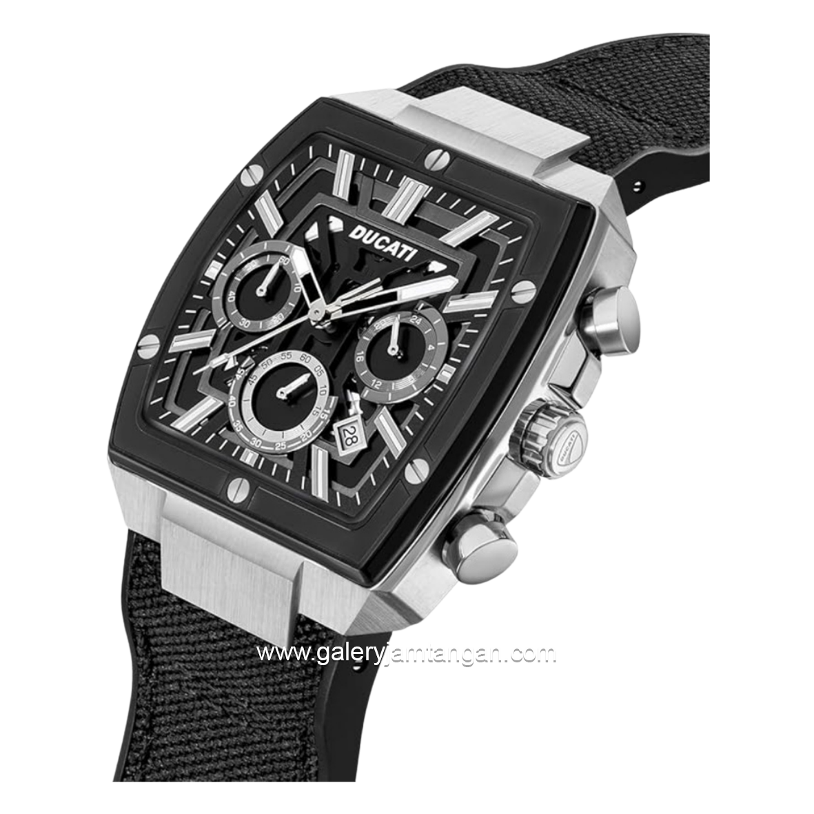 DUCATI DTWGO0001001 DT005 Chronograph Black Nylon Silicon Strap