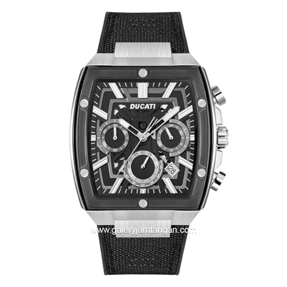 DUCATI DTWGO0001001 DT005 Chronograph Black Nylon Silicon Strap
