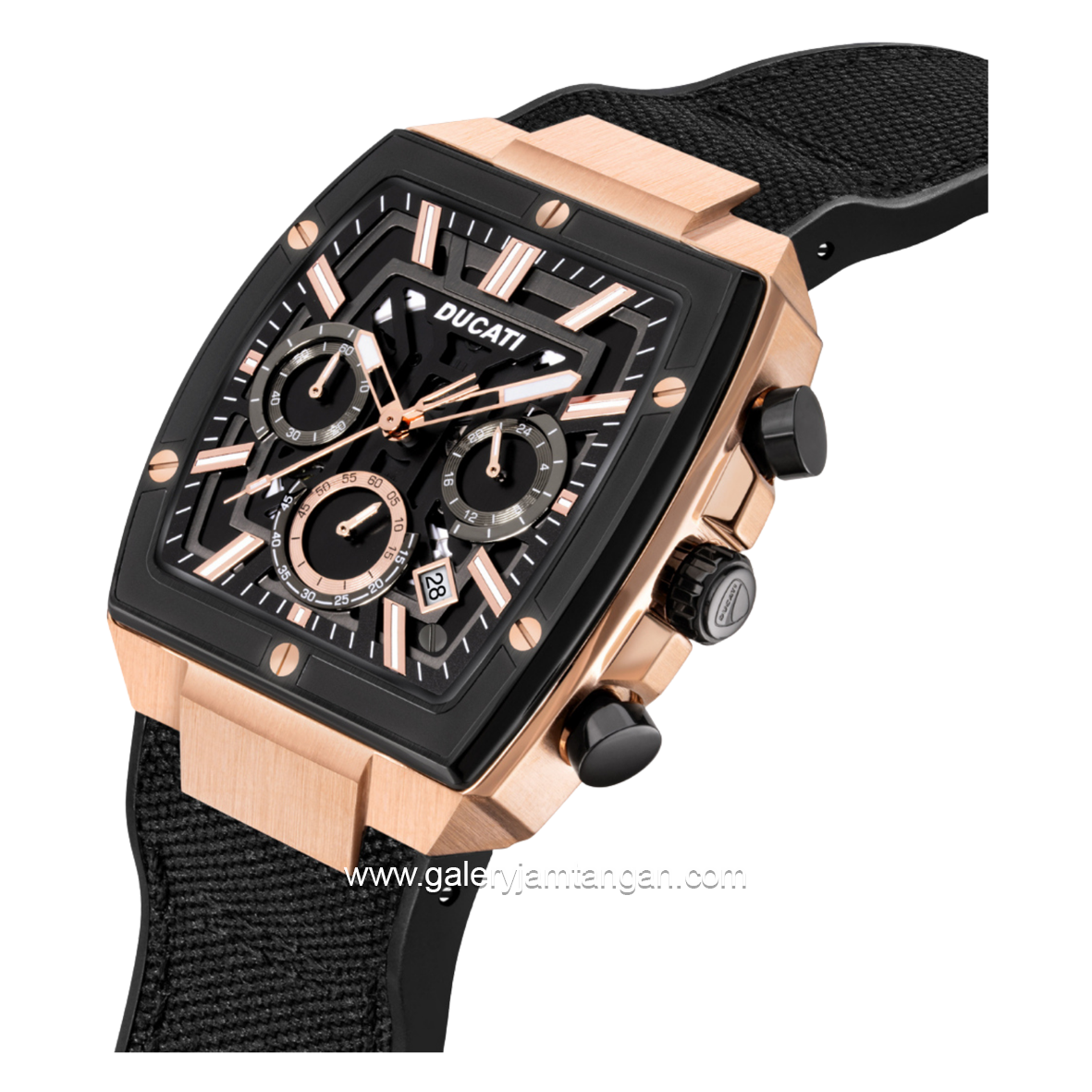 DUCATI DTWGO0001004 DT005 Chronograph Black Nylon Silicon Strap