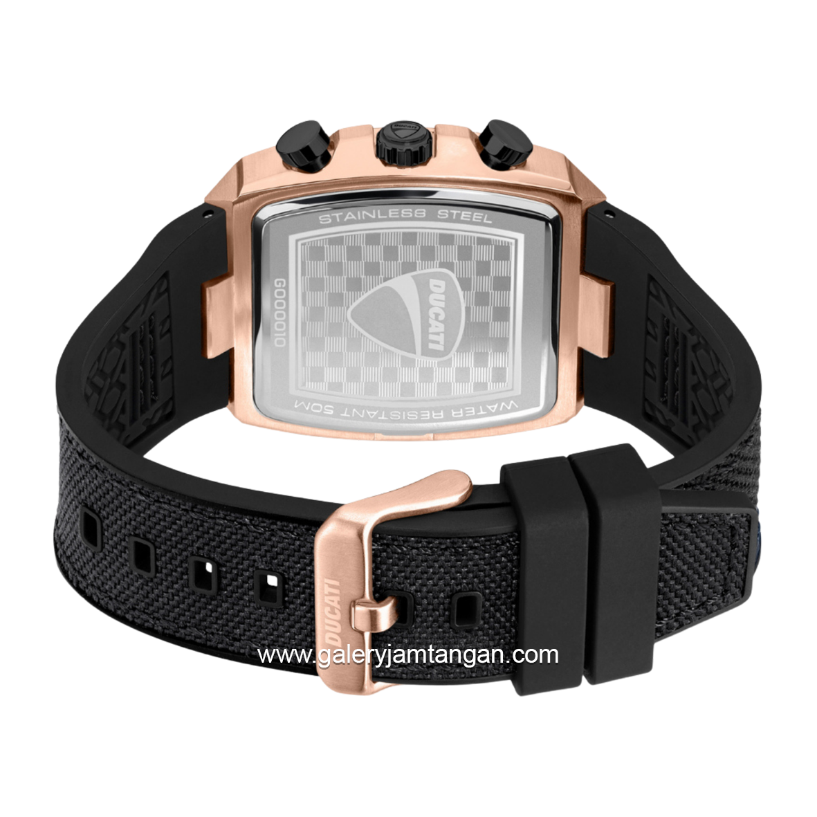DUCATI DTWGO0001004 DT005 Chronograph Black Nylon Silicon Strap