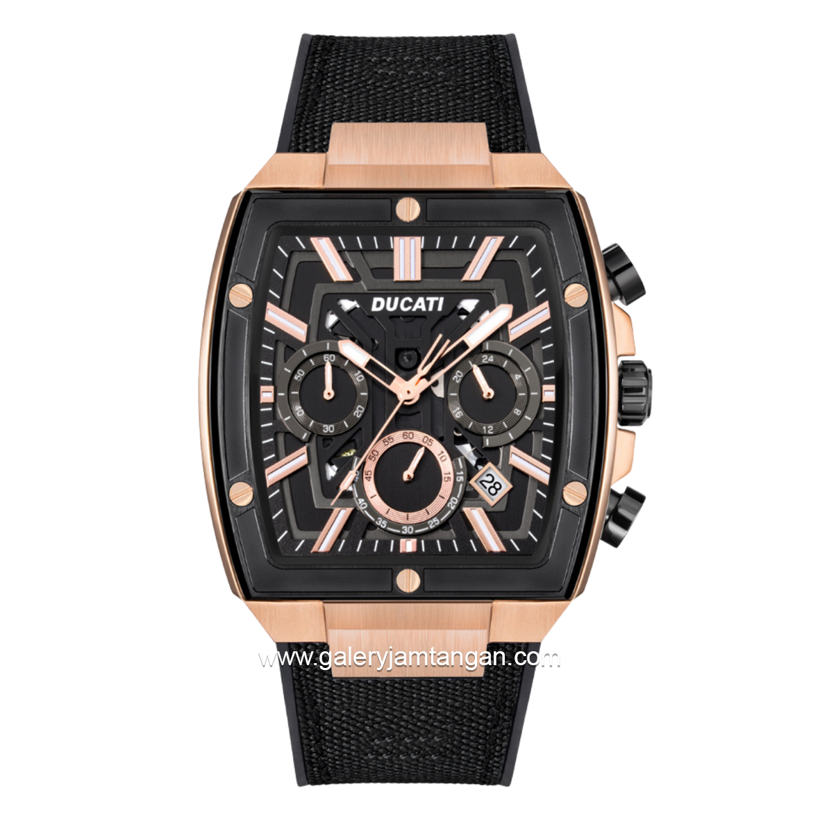 DUCATI DTWGO0001004 DT005 Chronograph Black Nylon Silicon Strap