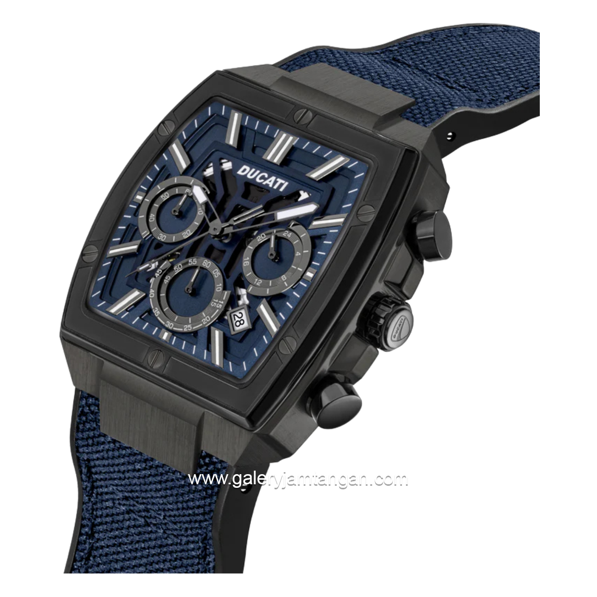 DUCATI DTWGO0001005 DT005 Chronograph Blue Nylon Black Silicon Strap
