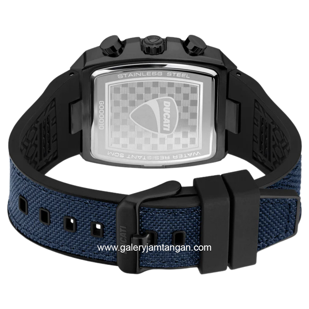 DUCATI DTWGO0001005 DT005 Chronograph Blue Nylon Black Silicon Strap