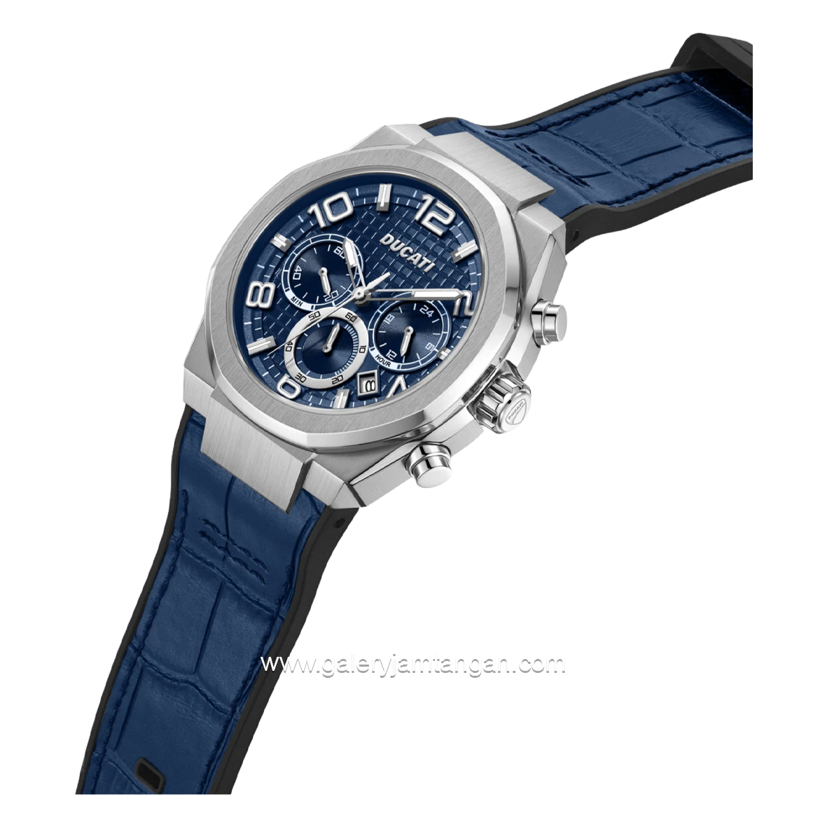 DUCATI DT008 DTWGO0001101 Blue Silver Silicone Strap