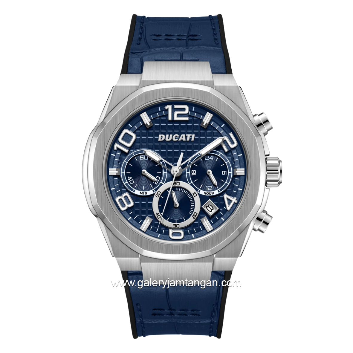 DUCATI DT008 DTWGO0001101 Blue Silver Silicone Strap