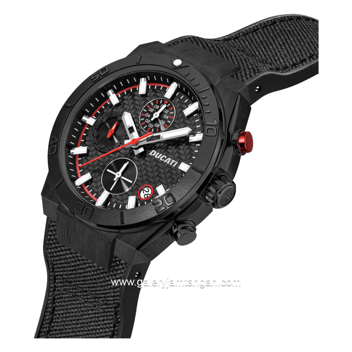 DUCATI DTWGO0001201 DT007 Chronograph Black Nylon Silicon Strap