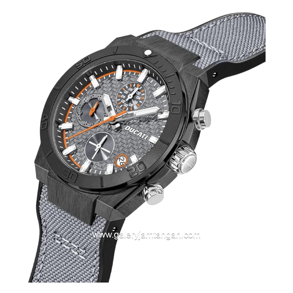 DUCATI DTWGO0001202 DT007 Chronograph Grey Nylon Black Silicon Strap
