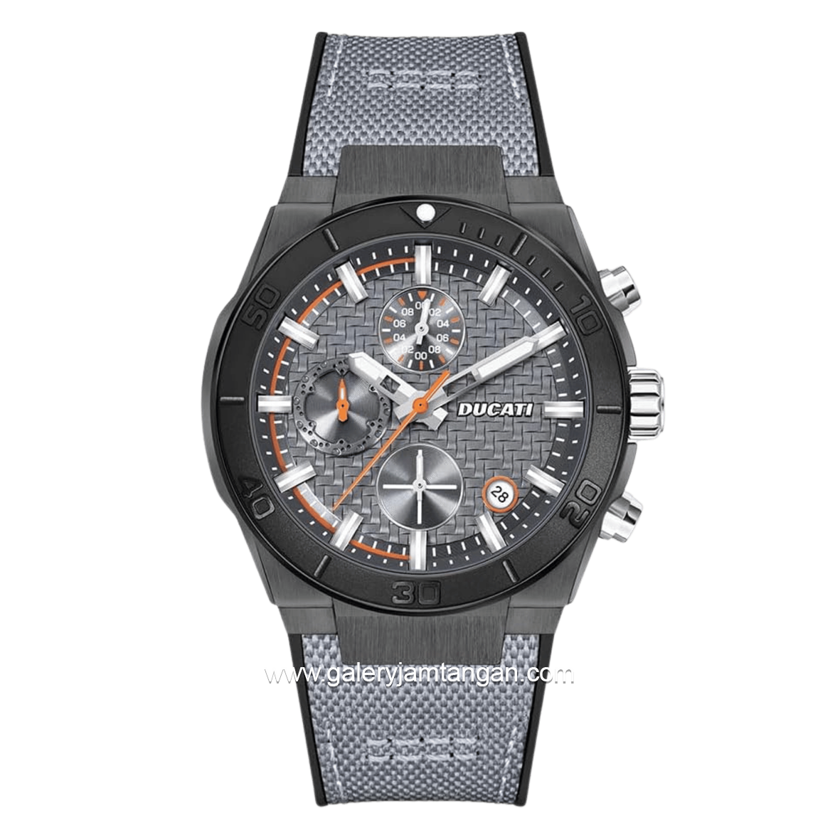DUCATI DTWGO0001202 DT007 Chronograph Grey Nylon Black Silicon Strap