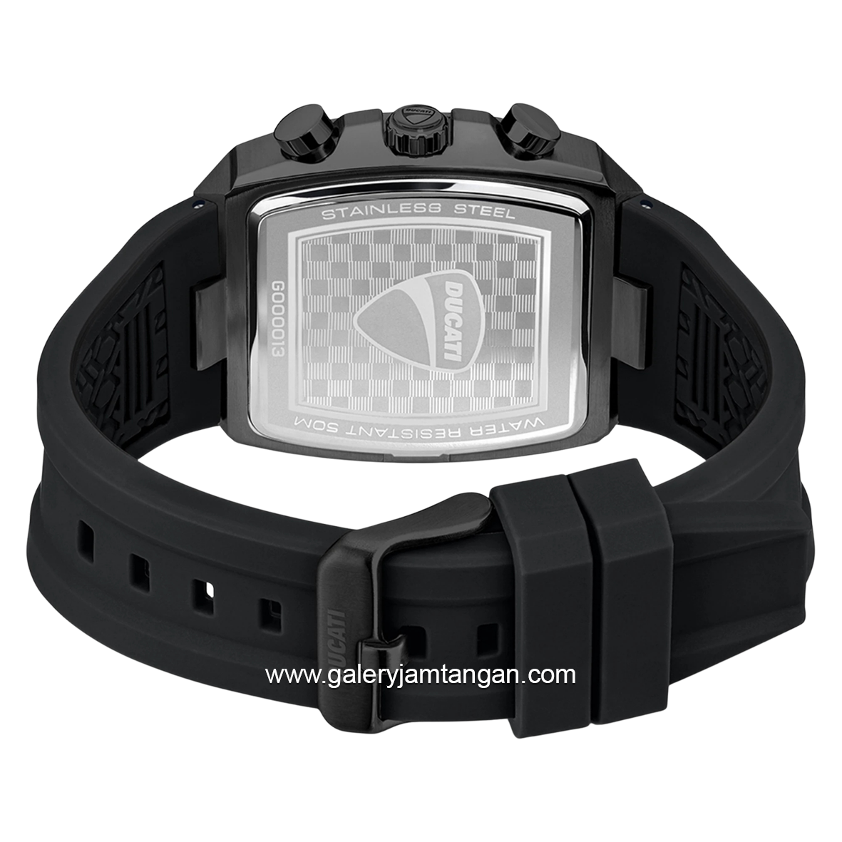 DUCATI DTWGO0001301 DT008 Chronograph Black Gold Silicone Strap