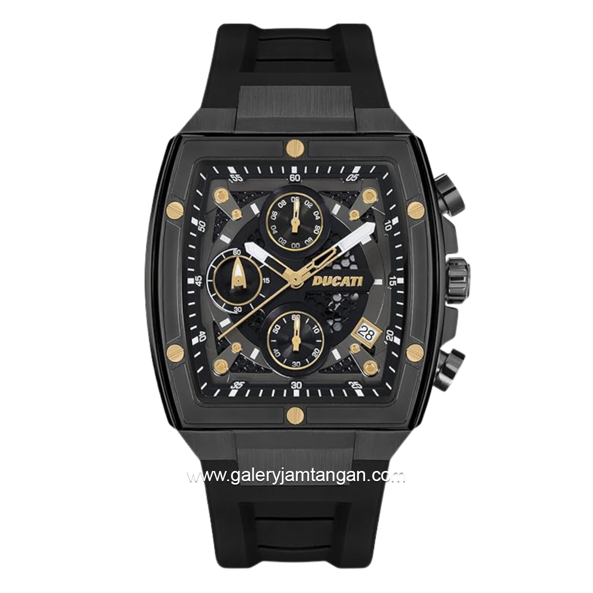 DUCATI DTWGO0001302 DT008 Chronograph Black Silicone Strap
