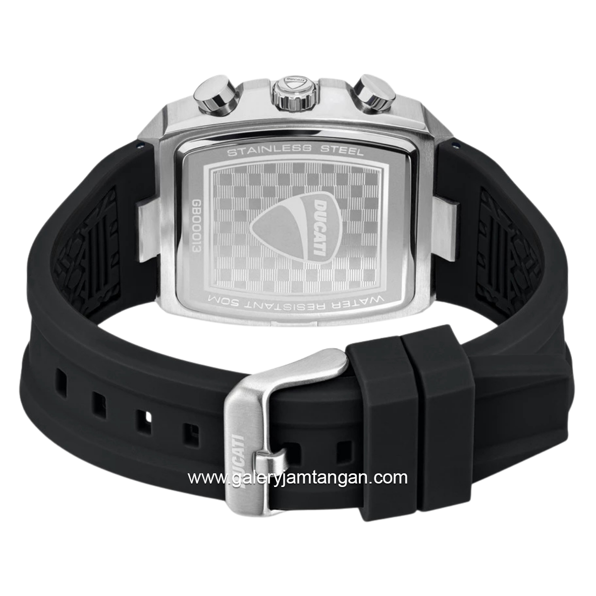 DUCATI DTWGO0001303 DT008 Chronograph Black Silver Silicone Strap