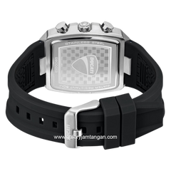 DUCATI DTWGO0001303 DT008 Chronograph Black Silver Silicone Strap